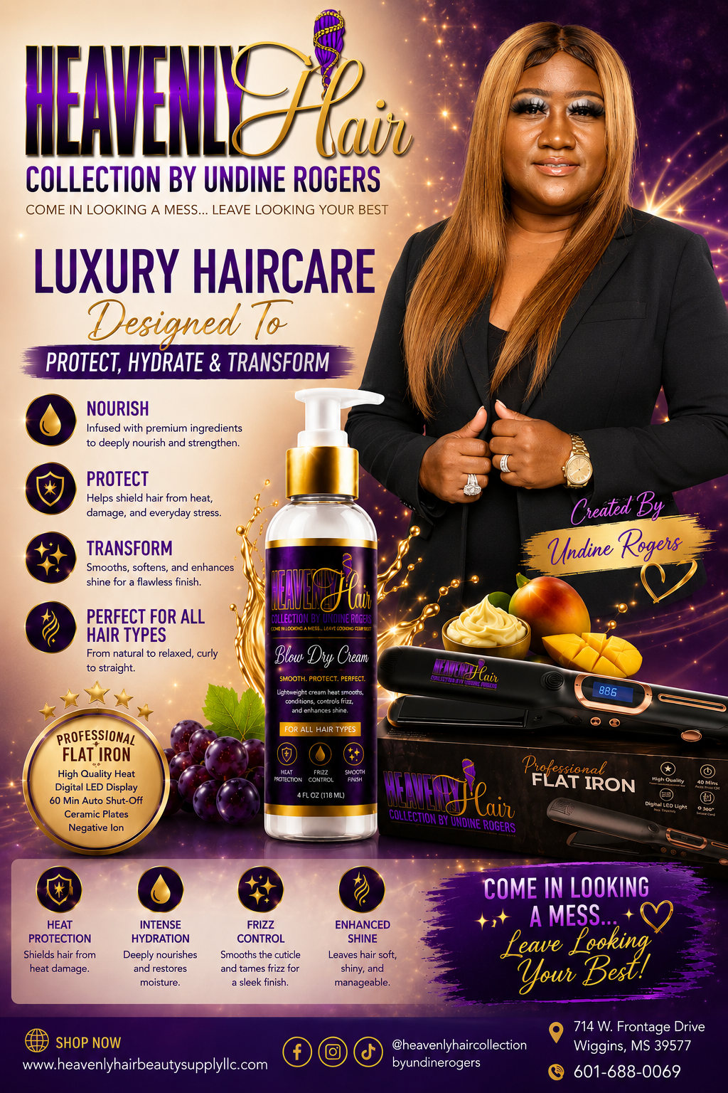 Heavenly Hair Collection By Undine Roger's Thermal Combo Set
