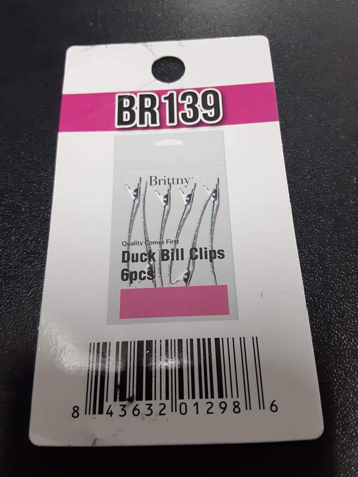 Duck bill clips