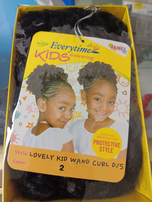 Kids drawstring ponytail