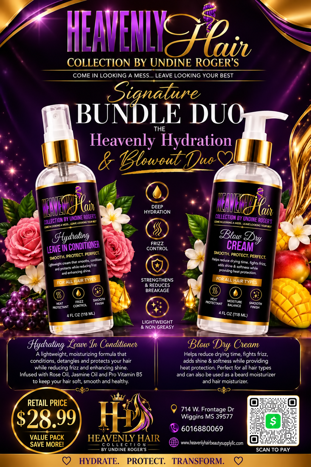 "The Heavenly Hydration & Blow Out Duo"