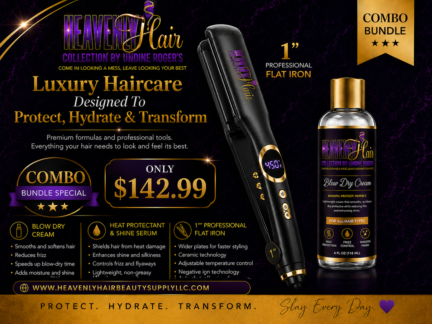 Heavenly Hair Collection By Undine Roger's Thermal Combo Set